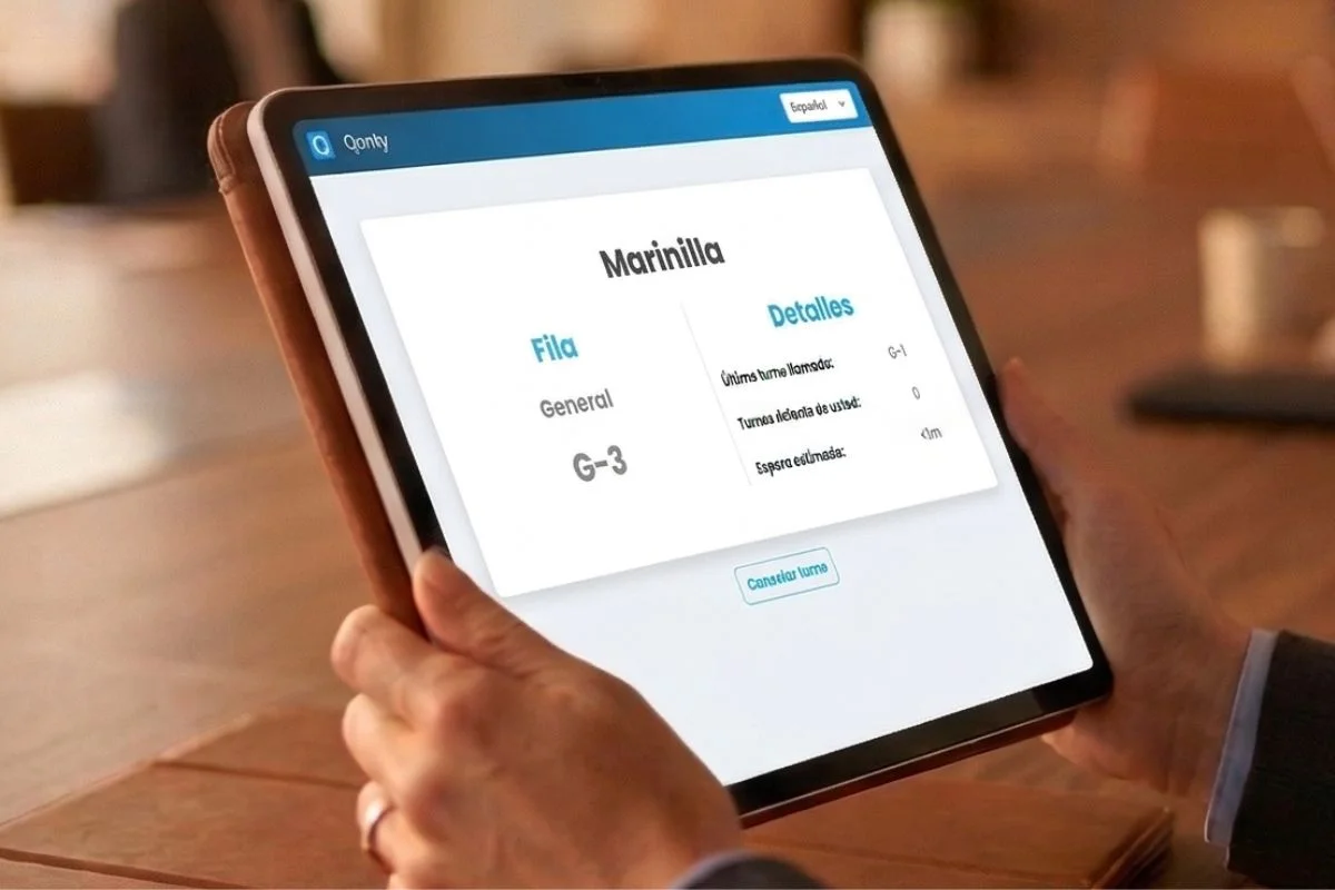 Tela exibindo filas de espera virtuais